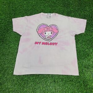 Sanrio Kuromi My-Melody Shirt Womens XL 23x27 Bleached Pink